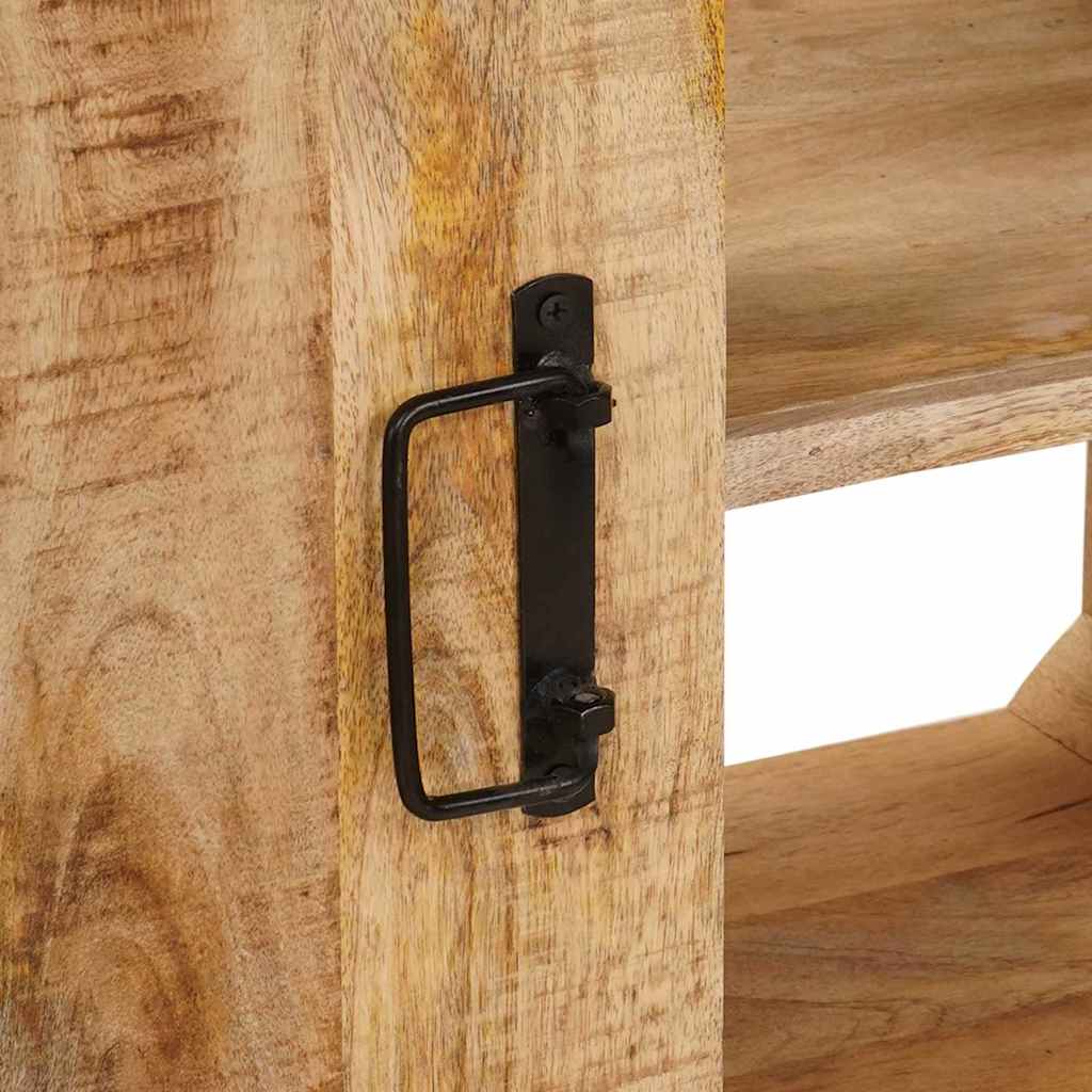 vidaXL Mobile sottolavabo con porta Legno massello di mango e ferro