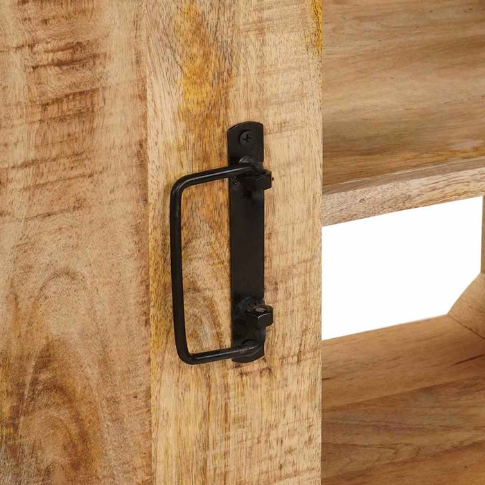 vidaXL Mobile sottolavabo con porta Legno massello di mango e ferro