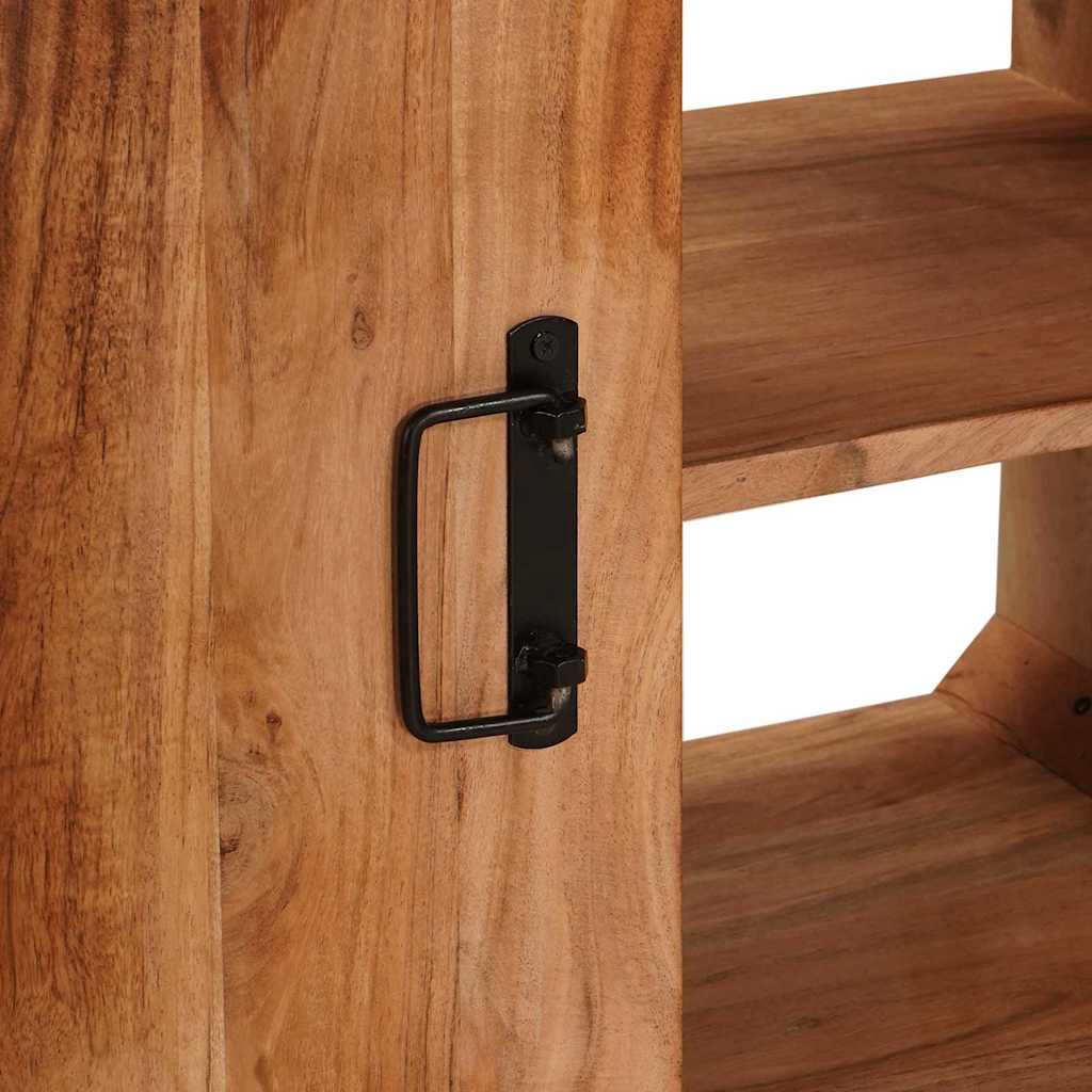 vidaXL Mobile sottolavabo con porta Legno massello di acacia e ferro