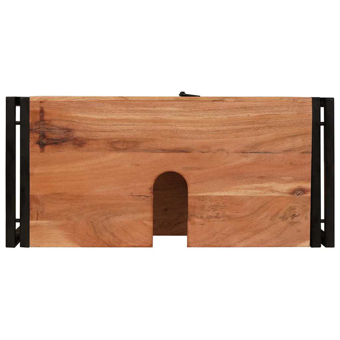 vidaXL Mobile sottolavabo con porta Legno massello di acacia e ferro