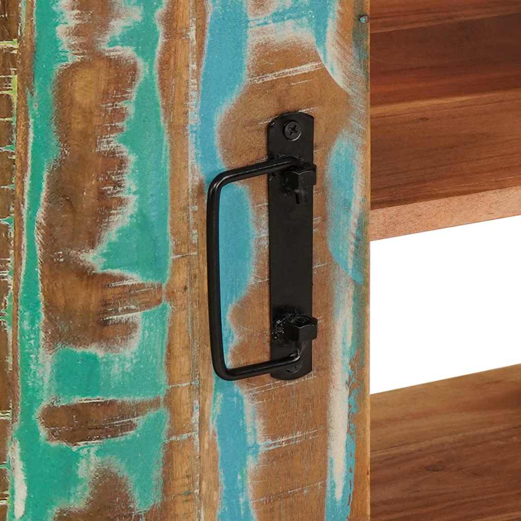 vidaXL Mobile sottolavabo con porta Legno massello di recupero e ferro