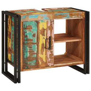 Mobile sottolavabo con porta Legno massello di recupero e ferro 4102774