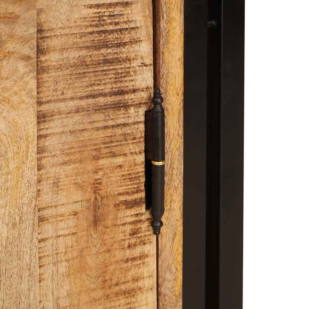 vidaXL Armadio da Notte Marrone Legno di mango solido e grezzo