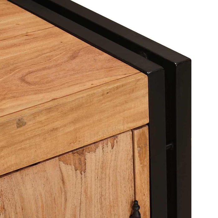 vidaXL Armadio da Notte Marrone legno massello di acacia