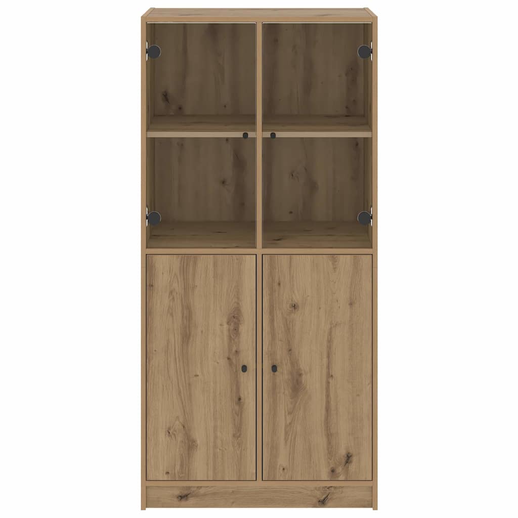 Credenza con Ante Rovere Artigianale 68x37x142 cm Multistrato
