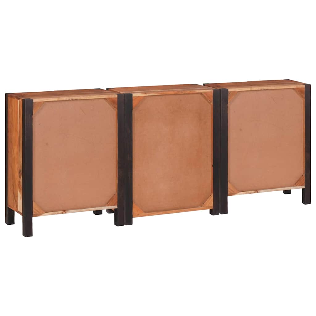 Credenza 3 pcs Marrone 55 x 30 x 75 cm Legno massello di acacia 3321525