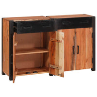 vidaXL Credenza 2 pcs Marrone 110 x 30 x 75 cm