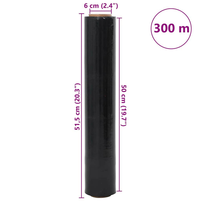Film Estensibile 6 pz Nero 30 μm 50 cm x 300 m 4104882