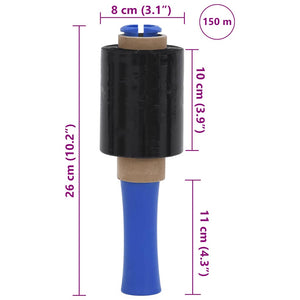 Film Estensibili 10 pz Nero 23 μm 10 cm x 150 m 4104883
