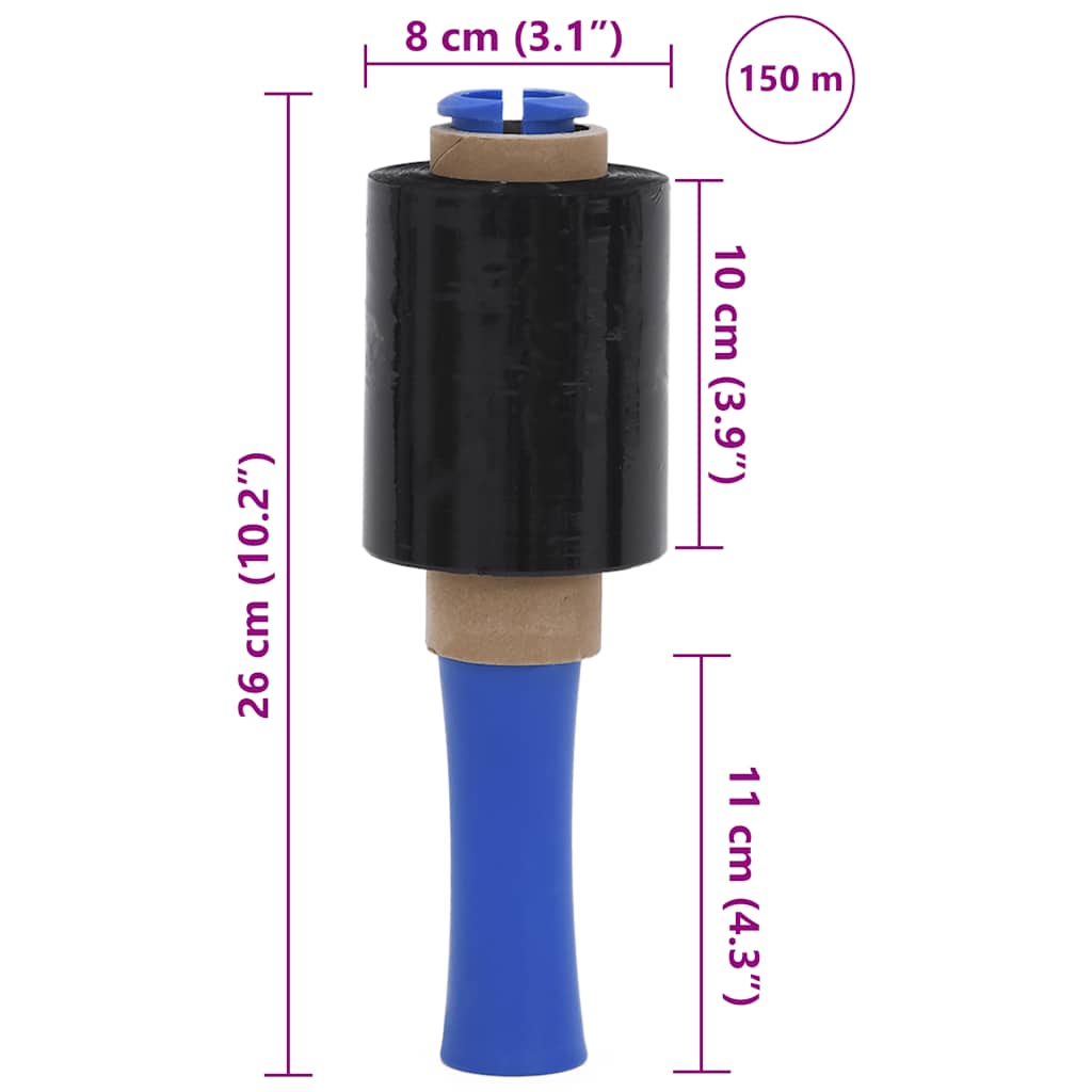 Film Estensibili 10 pz Nero 23 ?m 10 cm x 150 m