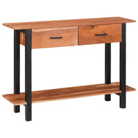 vidaXL Tavolo consolle con cassetto Marrone 110 x 30 x 75 cm