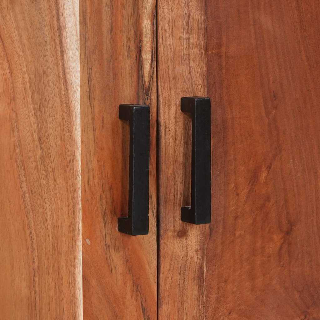 vidaXL Credenza Marrone 70 x 30 x 75 cm Legno massello di acacia