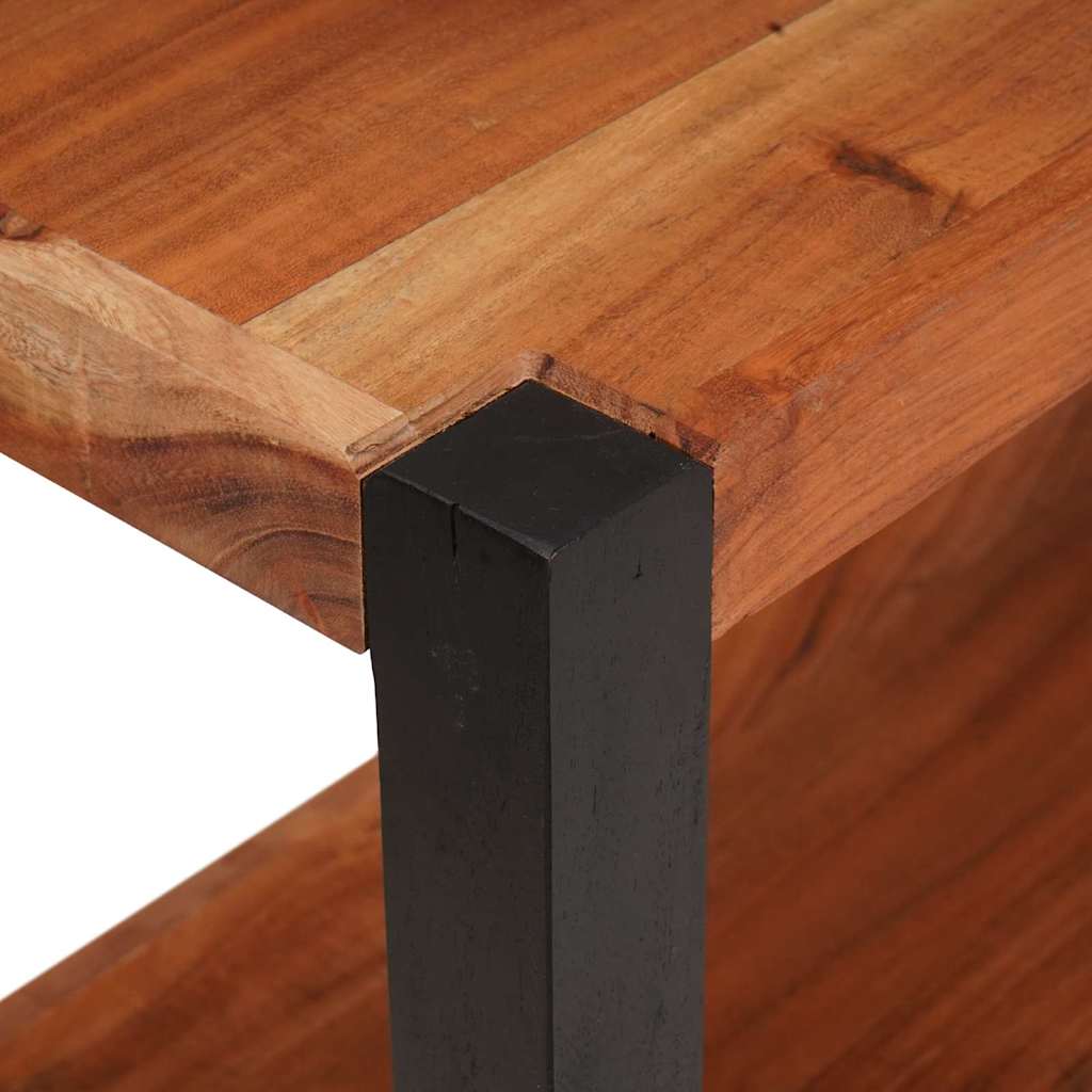 Libreria Marrone, Nero 80 x 30 x 75 cm Legno di Acacia Massello 4104017