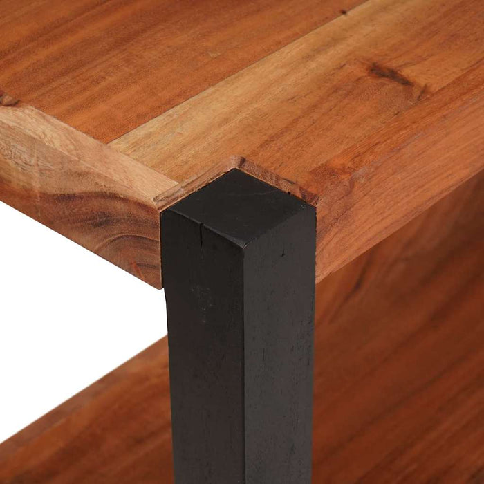 Libreria Marrone, Nero 80 x 30 x 75 cm Legno di Acacia Massello 4104017