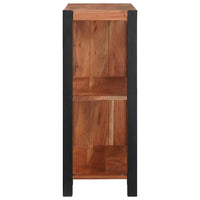Libreria Marrone, Nero 80 x 30 x 75 cm Legno di Acacia Massello 4104017