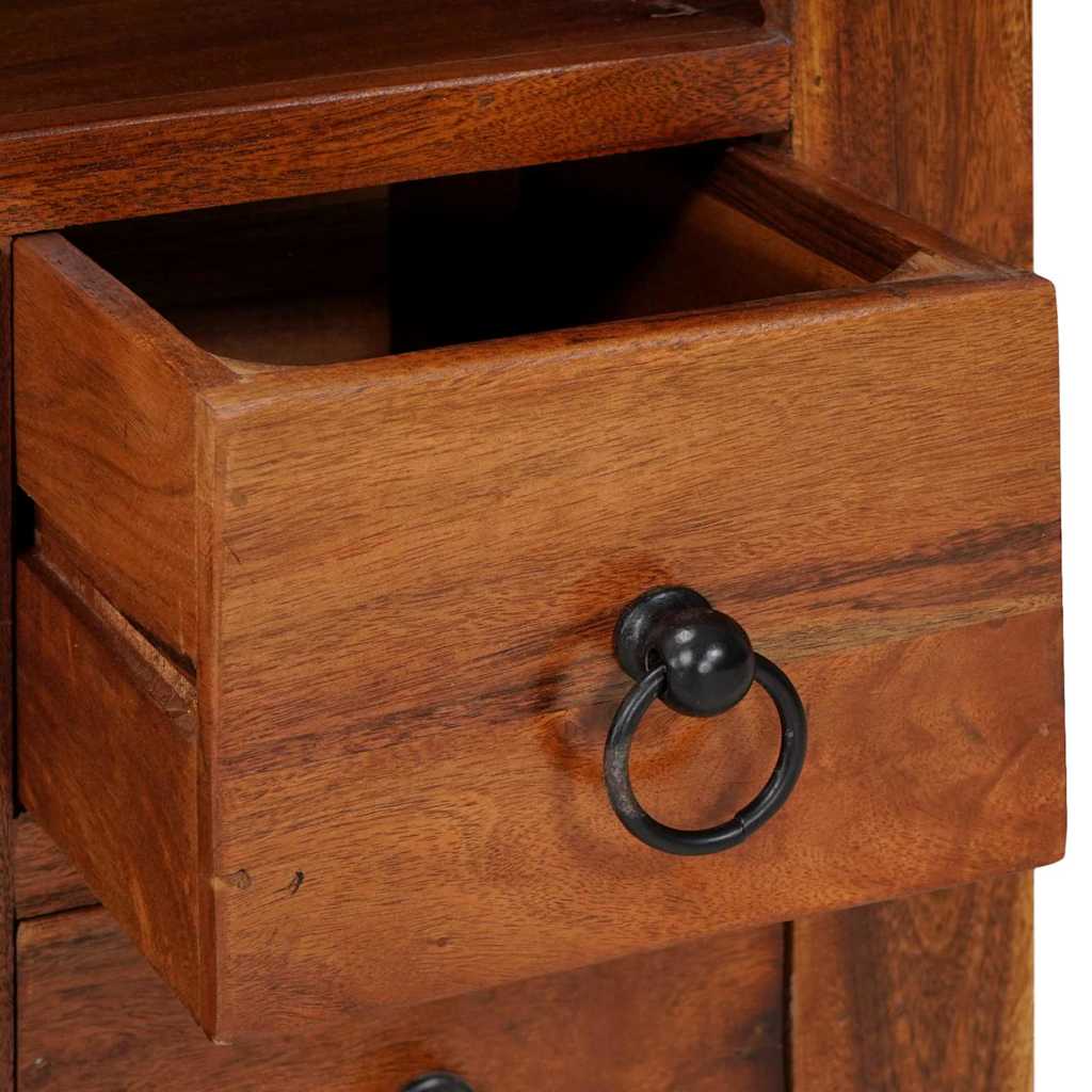 vidaXL Credenza Marrone 80 x 30 x 55 cm legno massello di acacia