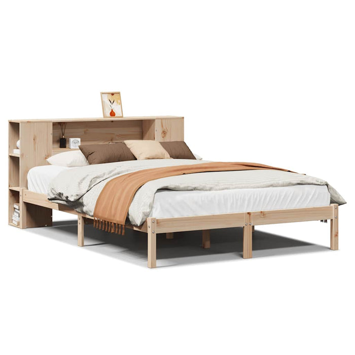 Letto Libreria senza Materasso-Struttura Letto con contenitore 120x200cm Legno Massello di Pino 118325