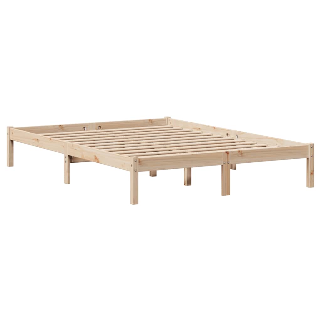 Letto Libreria senza Materasso-Struttura Letto con contenitore 120x200cm Legno Massello di Pino 118325