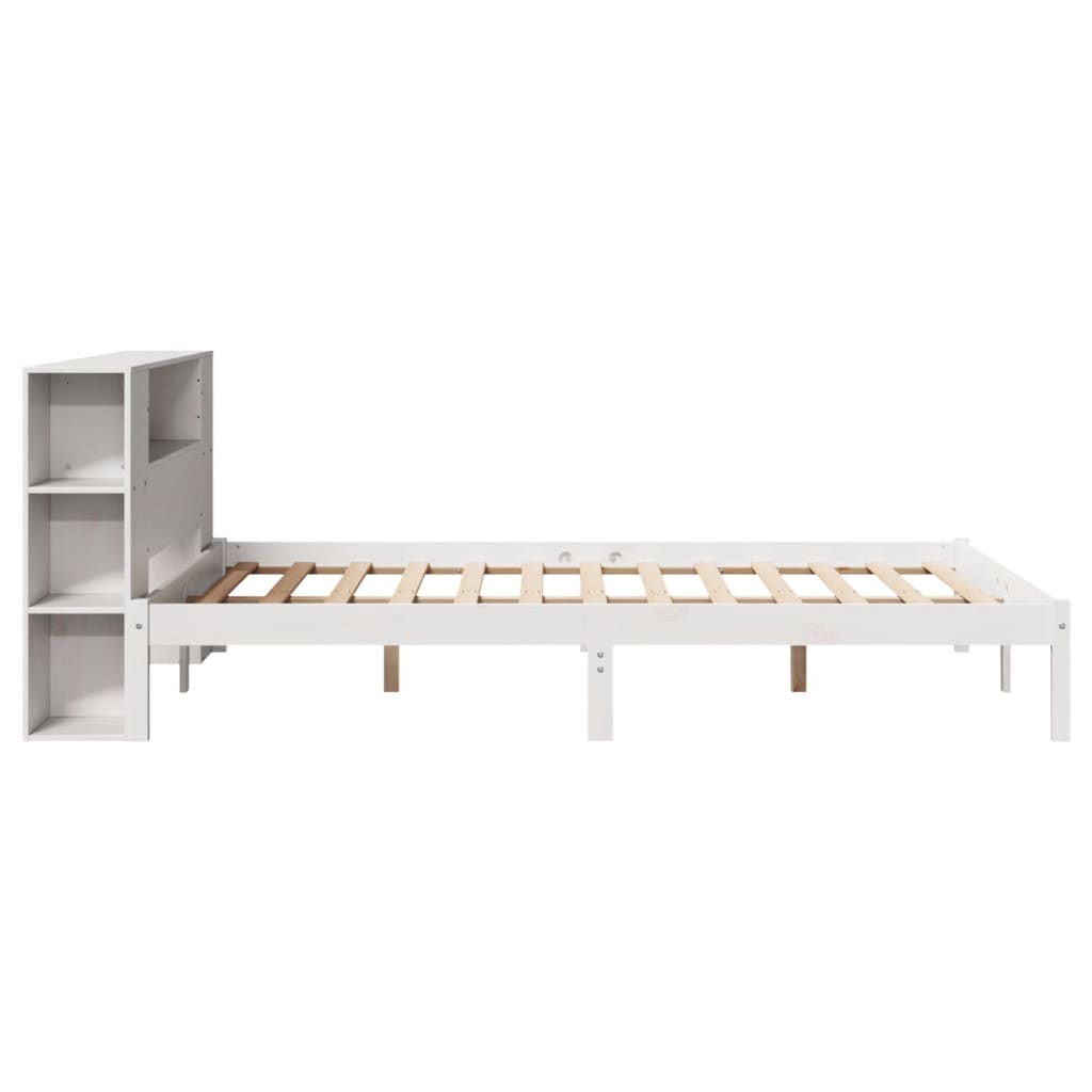 vidaXL Letto Libreria senza Materasso Bianco 160x200 cm Legno di Pino