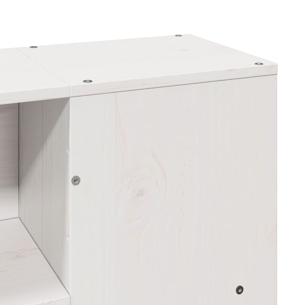 vidaXL Letto Libreria senza Materasso Bianco 160x200 cm Legno di Pino