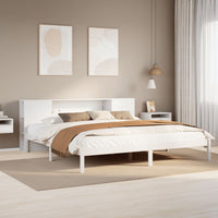 Giroletto con Libreria senza Materasso-Struttura Letto con contenitore 180x200 cm in Legno Pino 817671