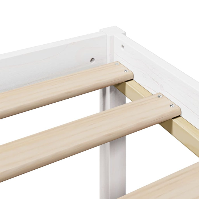 vidaXL Letto Libreria senza Materasso Bianco 100x200 cm Legno di Pino