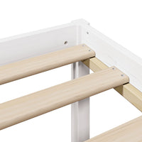 Letto Libreria senza Materasso-Struttura Letto con contenitore Bianco 120x200 cm Legno di Pino 597781