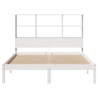 Letto Libreria senza Materasso Bianco 150x200 cm Legno di Pino 3321590