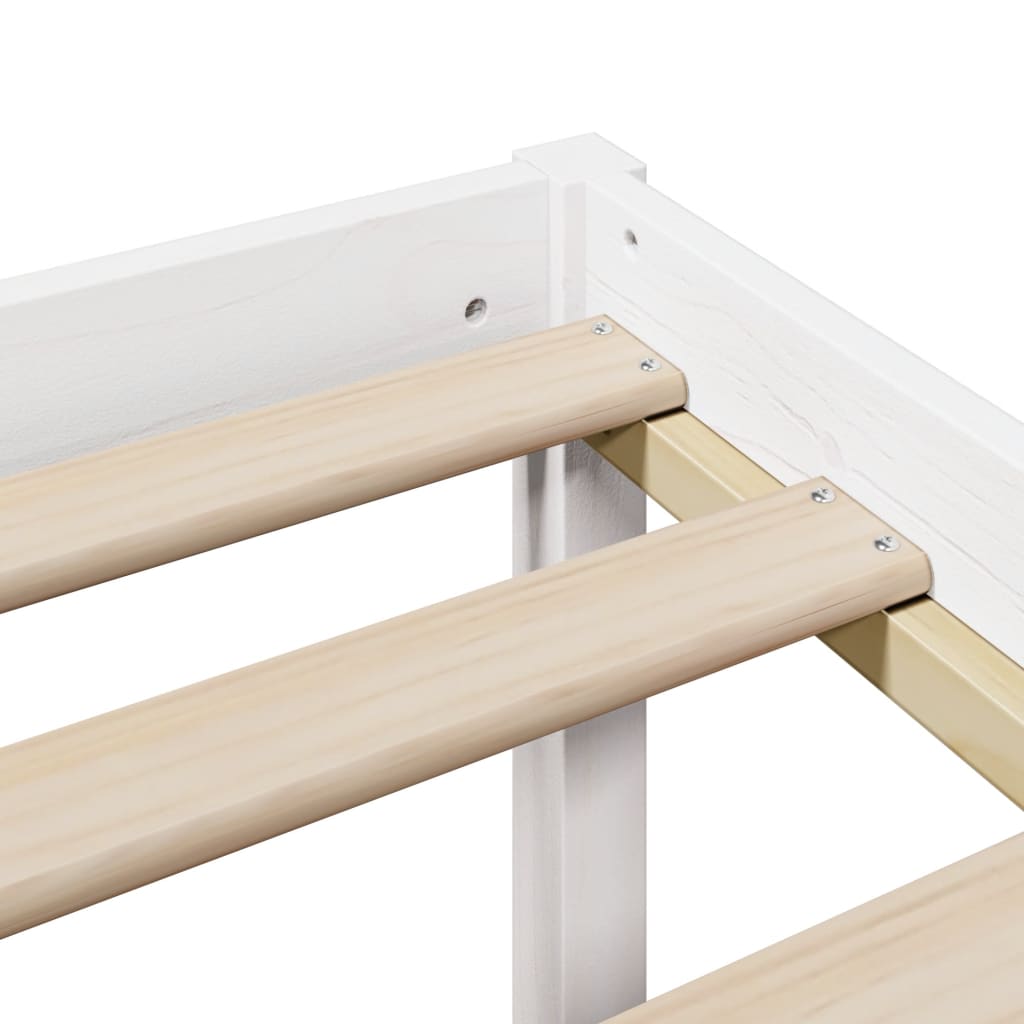 vidaXL Letto Libreria senza Materasso Bianco 160x200 cm Legno di Pino