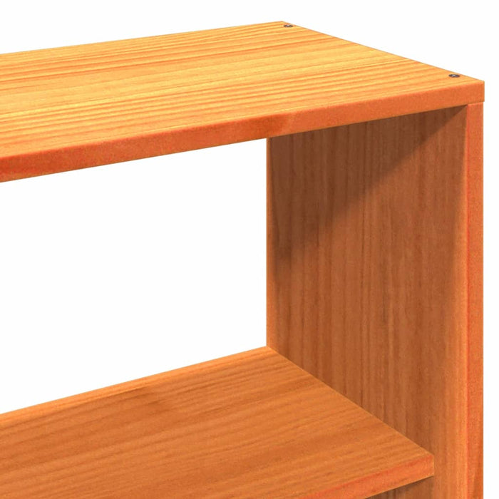 vidaXL Letto Libreria senza Materasso Marrone Cera 120x190 cm in Pino