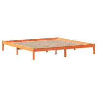 vidaXL Letto Libreria senza Materasso Marrone Cera 200x200 cm in Pino