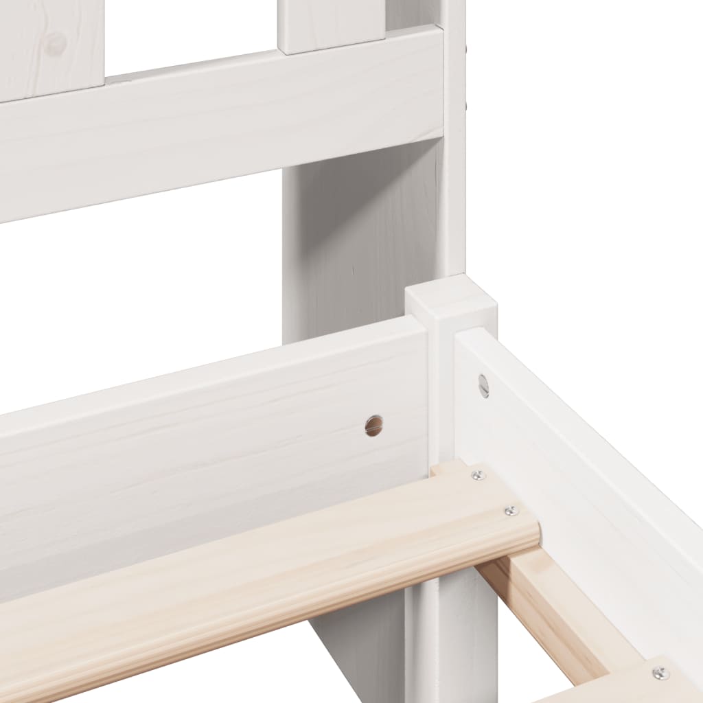 Letto con Libreria senza Materasso-Struttura Letto con contenitore 75x190 cm in Legno Pino 643902