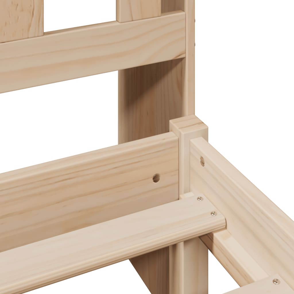 vidaXL Letto Libreria senza Materasso 90x200 cm Legno Massello Pino