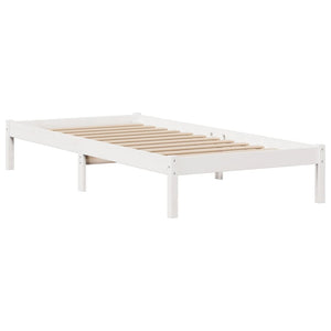 vidaXL Letto Libreria senza Materasso Bianca 90x200 cm Legno di Pino