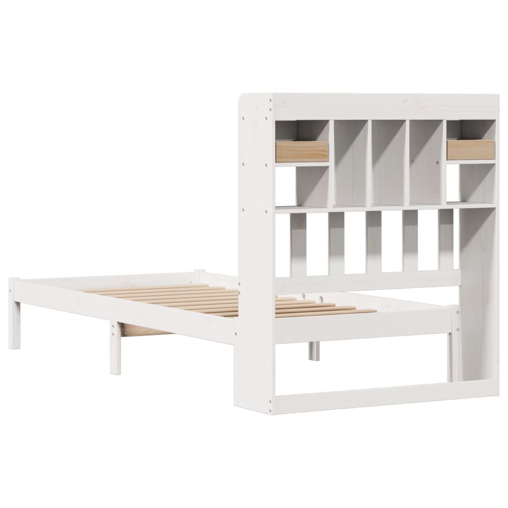 vidaXL Letto Libreria senza Materasso Bianca 90x200 cm Legno di Pino