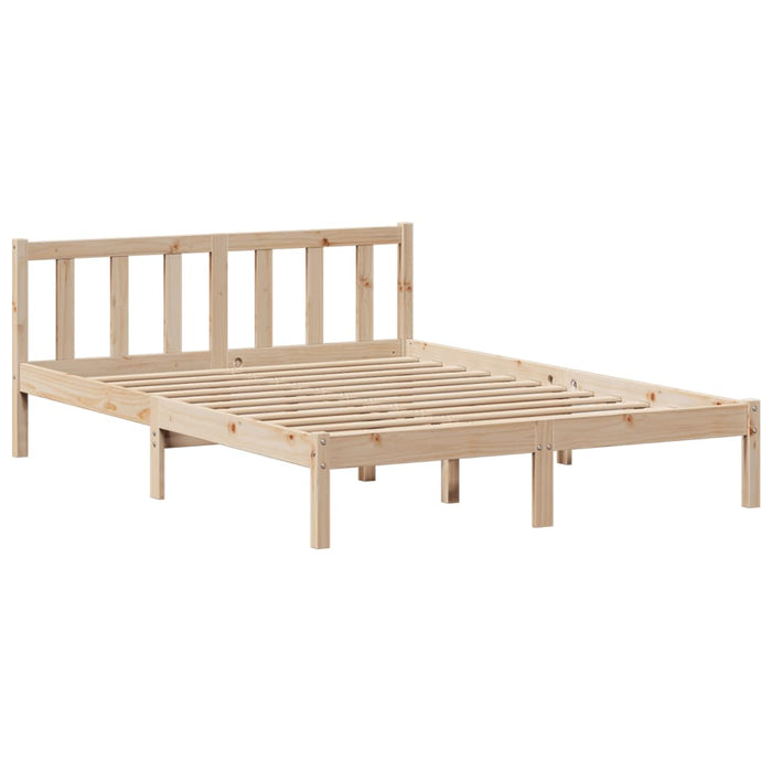 Letto Libreria senza Materasso-Struttura Letto con contenitore 120x190cm Legno Massello di Pino 851560
