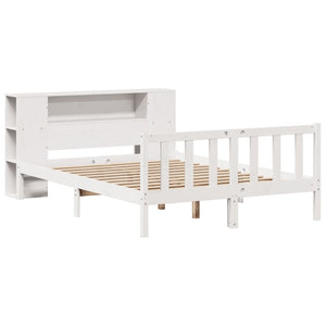 vidaXL Letto Libreria senza Materasso Bianco 140x190 cm Legno di Pino