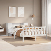 vidaXL Letto Libreria senza Materasso Bianco 140x190 cm Legno di Pino