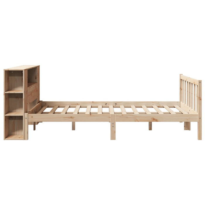 Letto Libreria senza Materasso-Struttura Letto con contenitore 120x200cm Legno Massello di Pino 505023