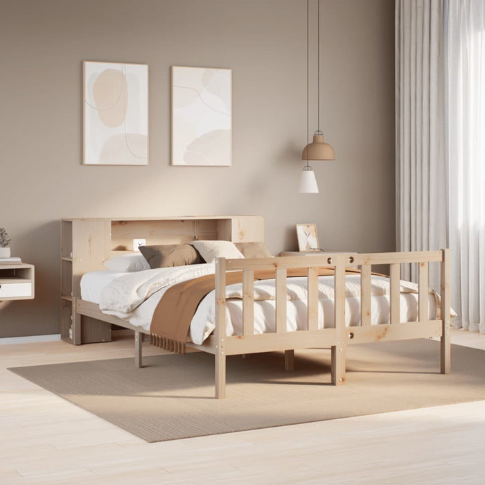 vidaXL Letto Libreria senza Materasso 120x200cm Legno Massello di Pino