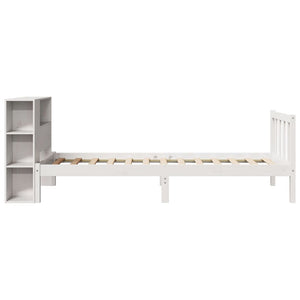 Letto con Libreria senza Materasso-Struttura Letto con contenitore 75x190 cm in Legno Pino 816970