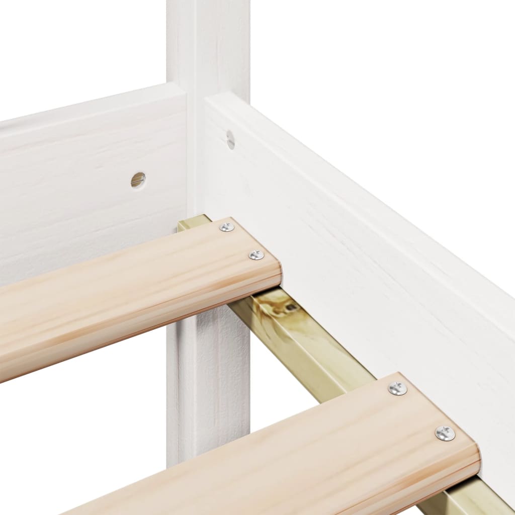 vidaXL Letto Libreria senza Materasso Bianco 100x200 cm Legno di Pino