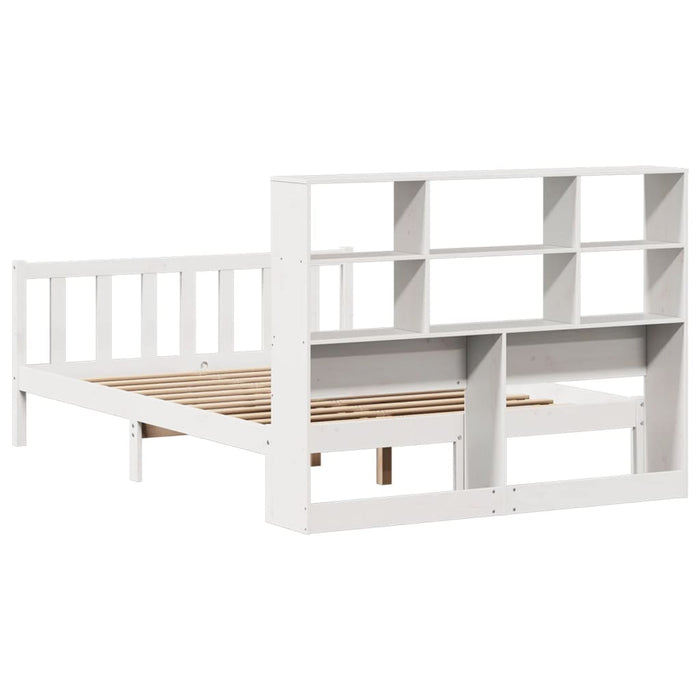 vidaXL Letto Libreria senza Materasso Bianco 140x190 cm Legno di Pino