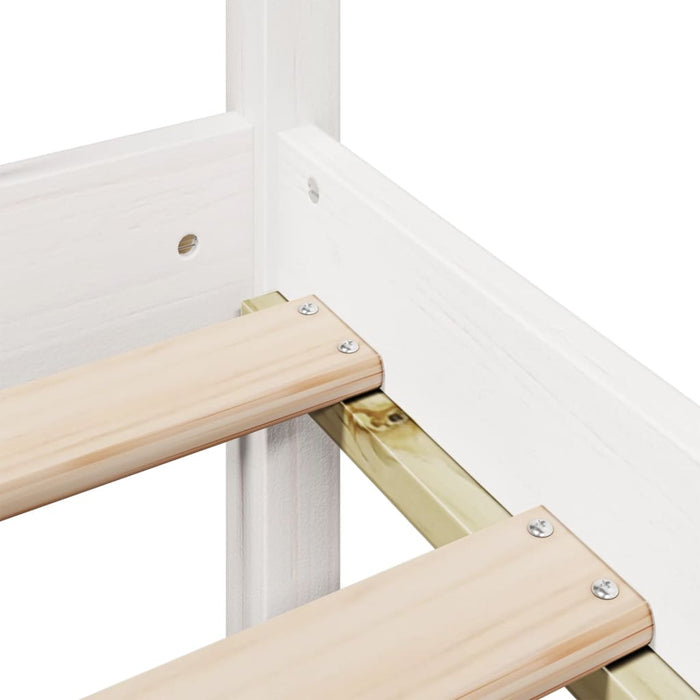 vidaXL Letto Libreria senza Materasso Bianco 140x190 cm Legno di Pino