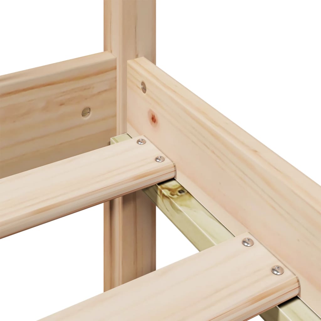 vidaXL Letto Libreria senza Materasso 150x200 cm in Legno di Pino