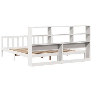 vidaXL Letto Libreria senza Materasso Bianco 200x200 cm Legno di Pino