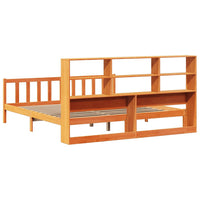 vidaXL Letto Libreria senza Materasso Marrone Cera 180x200 cm in Pino