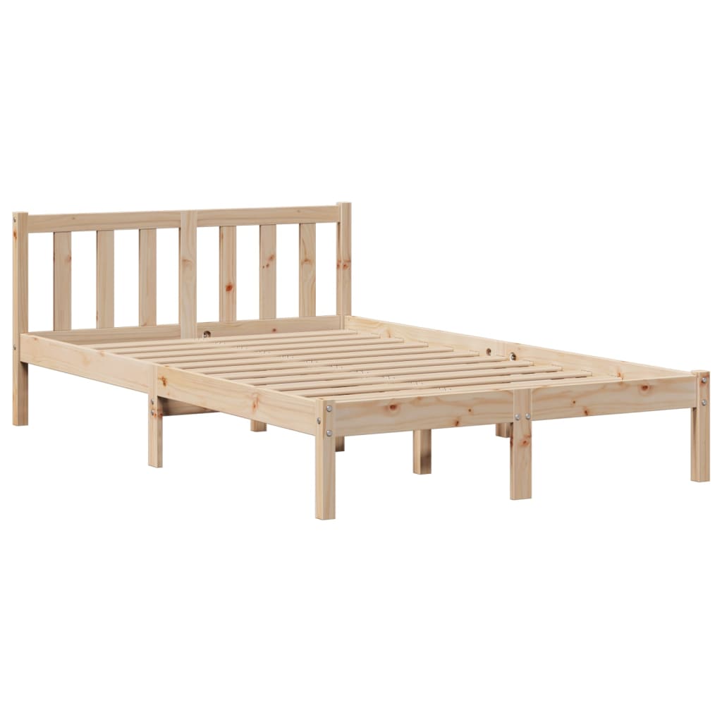 Letto Libreria senza Materasso-Struttura Letto con contenitore 135x190 cm in Legno di Pino 453360