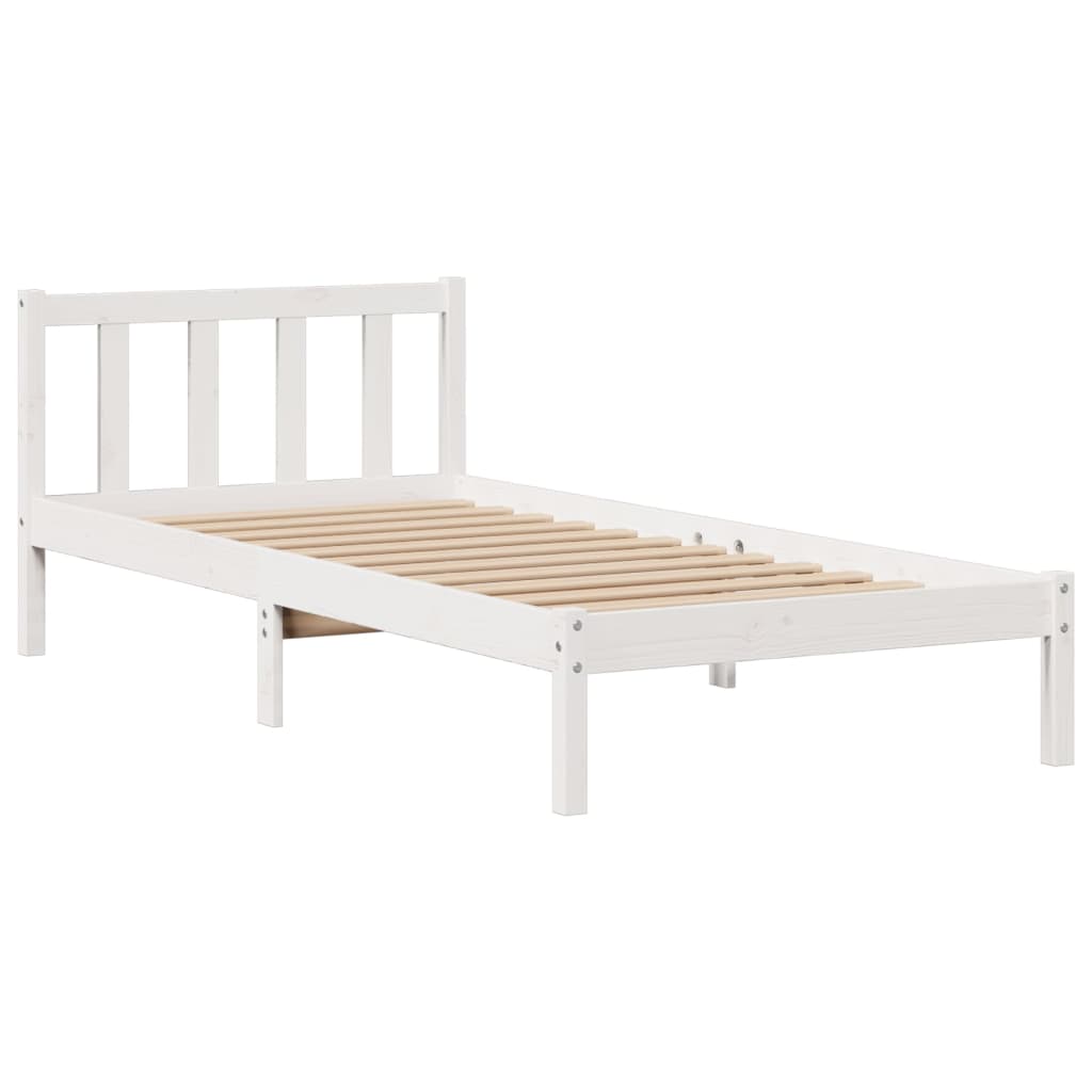 vidaXL Letto Libreria senza Materasso Bianca 90x200 cm Legno di Pino