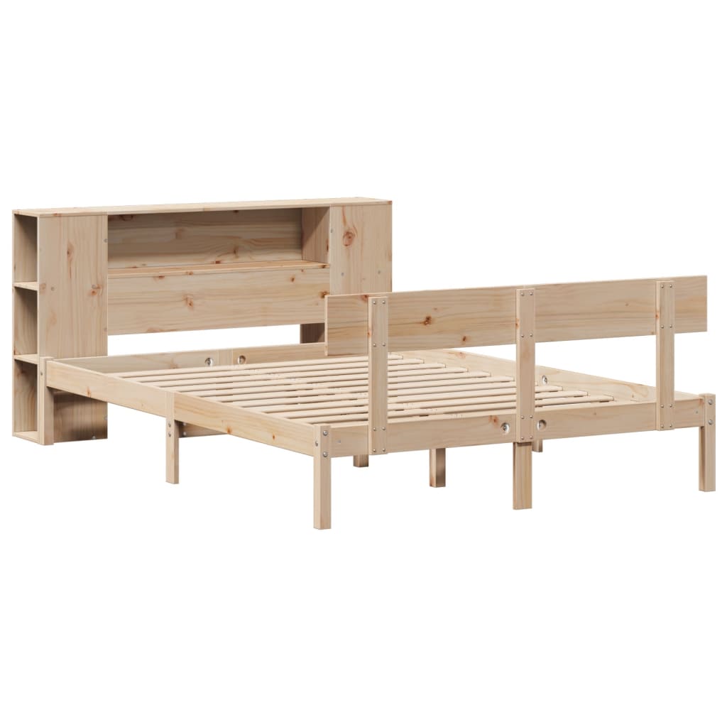 vidaXL Letto Libreria senza Materasso 120x190cm Legno Massello di Pino